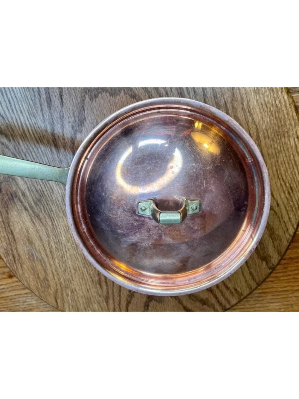Vintage  Paul Revere Ware  2 quart  Copper Saucepan With Lid Bicentennial Brass
